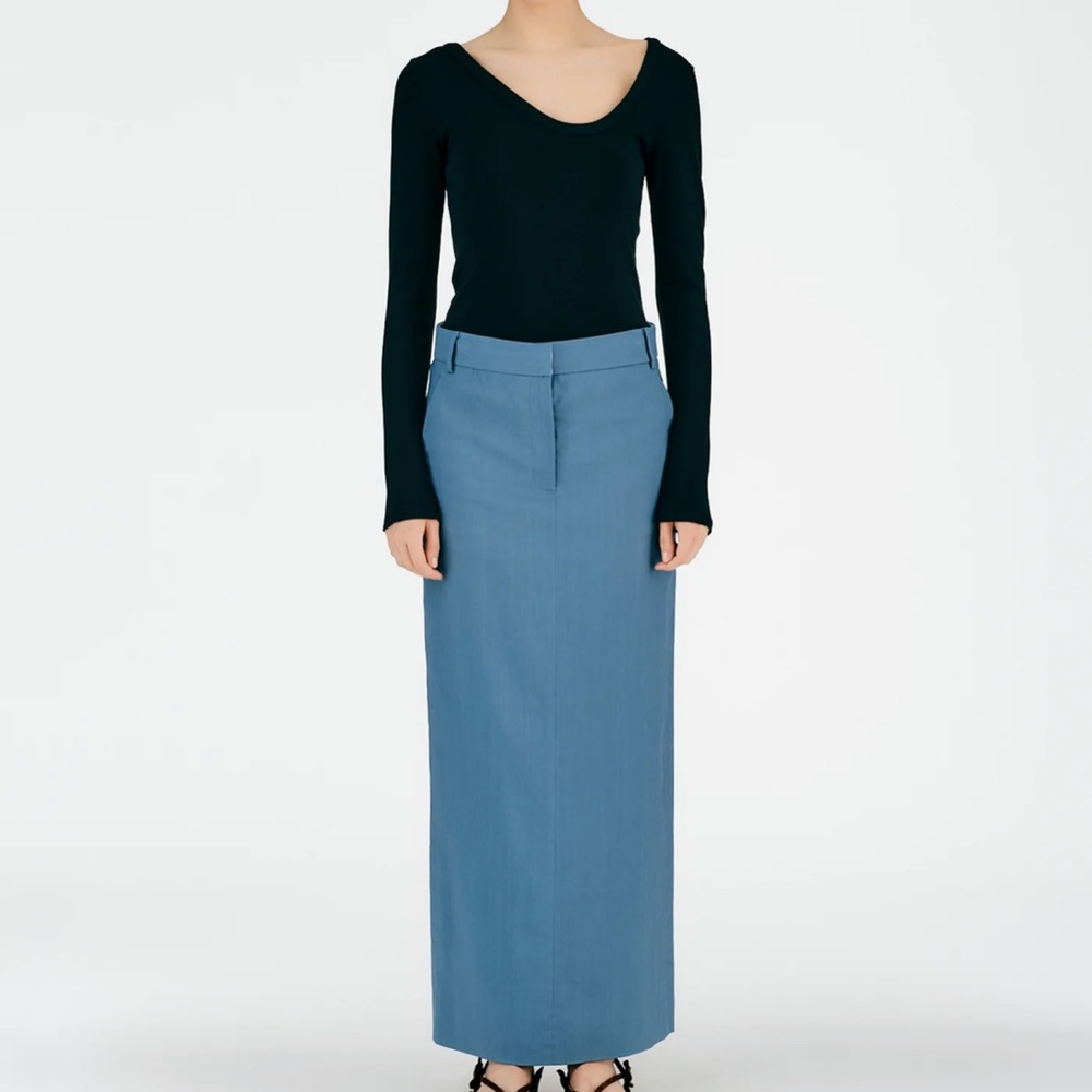 Tibi Fluid Suiting Maxi Trouser Skirt NWT